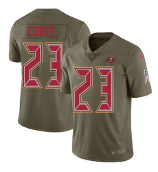 Men's Nike Tampa Bay Buccaneers #23 Chris Conte Limited Olive 2017 Salute to Service NFL Jersey