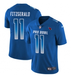 Men's Nike Arizona Cardinals #11 Larry Fitzgerald Limited Royal Blue 2018 Pro Bowl NFL Jersey