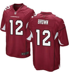 Men's Nike Arizona Cardinals #12 John Brown Game Red Team Color NFL Jersey