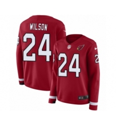 Women's Nike Arizona Cardinals #24 Adrian Wilson Limited Red Therma Long Sleeve NFL Jersey