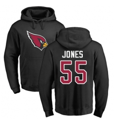NFL Nike Arizona Cardinals #55 Chandler Jones Black Name & Number Logo Pullover Hoodie