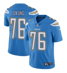Men's Nike Los Angeles Chargers #76 Russell Okung Electric Blue Alternate Vapor Untouchable Limited Player NFL Jersey