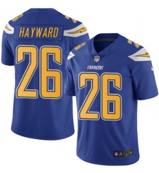 Men's Nike Los Angeles Chargers #26 Casey Hayward Limited Electric Blue Rush Vapor Untouchable NFL Jersey