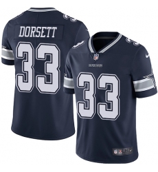 Men's Nike Dallas Cowboys #33 Tony Dorsett Navy Blue Team Color Vapor Untouchable Limited Player NFL Jersey
