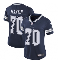 Women's Nike Dallas Cowboys #70 Zack Martin Navy Blue Team Color Vapor Untouchable Limited Player NFL Jersey