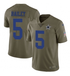 Youth Nike Dallas Cowboys #5 Dan Bailey Limited Olive 2017 Salute to Service NFL Jersey