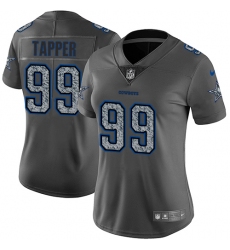 Women's Nike Dallas Cowboys #99 Charles Tapper Gray Static Vapor Untouchable Limited NFL Jersey