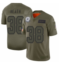 Women's Dallas Cowboys #38 Jeff Heath Limited Camo 2019 Salute to Service Football Jersey