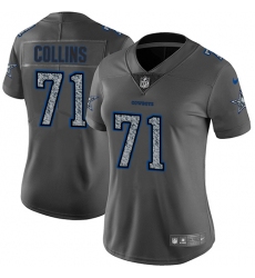 Women's Nike Dallas Cowboys #71 La'el Collins Gray Static Vapor Untouchable Limited NFL Jersey