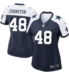 Women's Nike Dallas Cowboys #48 Daryl Johnston Game Navy Blue Throwback Alternate NFL Jersey