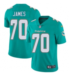 Youth Nike Miami Dolphins #70 Ja'Wuan James Aqua Green Team Color Vapor Untouchable Limited Player NFL Jersey