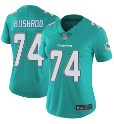 Women's Nike Miami Dolphins #74 Jermon Bushrod Aqua Green Team Color Vapor Untouchable Limited Player NFL Jersey
