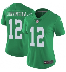 Women's Nike Philadelphia Eagles #12 Randall Cunningham Limited Green Rush Vapor Untouchable NFL Jersey