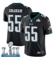Youth Nike Philadelphia Eagles #55 Brandon Graham Black Alternate Vapor Untouchable Limited Player Super Bowl LII NFL Jersey