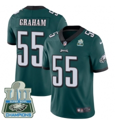 Youth Nike Philadelphia Eagles #55 Brandon Graham Midnight Green Team Color Vapor Untouchable Limited Player Super Bowl LII Champions NFL Jersey