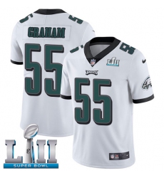 Youth Nike Philadelphia Eagles #55 Brandon Graham White Vapor Untouchable Limited Player Super Bowl LII NFL Jersey