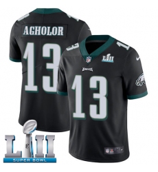 Youth Nike Philadelphia Eagles #13 Nelson Agholor Black Alternate Vapor Untouchable Limited Player Super Bowl LII NFL Jersey
