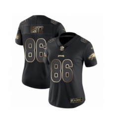 Women's Philadelphia Eagles #86 Zach Ertz Black Gold Vapor Untouchable Limited Player Football Jersey