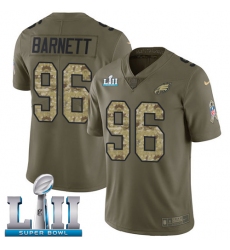 Men's Nike Philadelphia Eagles #96 Derek Barnett Limited Olive/Camo 2017 Salute to Service Super Bowl LII NFL Jersey