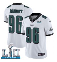 Youth Nike Philadelphia Eagles #96 Derek Barnett White Vapor Untouchable Limited Player Super Bowl LII NFL Jersey