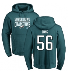 Nike Philadelphia Eagles #56 Chris Long Green Super Bowl LII Champions Pullover Hoodie