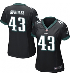 Women's Nike Philadelphia Eagles #43 Darren Sproles Game Black Alternate NFL Jersey