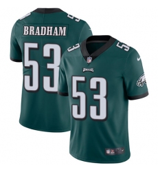 Men's Nike Philadelphia Eagles #53 Nigel Bradham Midnight Green Team Color Vapor Untouchable Limited Player NFL Jersey