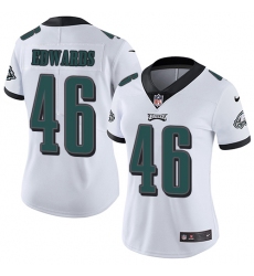 Women's Nike Philadelphia Eagles #46 Herman Edwards White Vapor Untouchable Limited Player NFL Jersey
