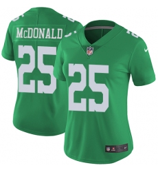 Women's Nike Philadelphia Eagles #25 Tommy McDonald Limited Green Rush Vapor Untouchable NFL Jersey