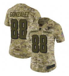 Women's Nike Atlanta Falcons #88 Tony Gonzalez Limited Camo 2018 Salute to Service NFL Jersey