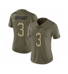 Women's Atlanta Falcons #3 Matt Bryant Limited Olive Camo 2017 Salute to Service Football Jersey
