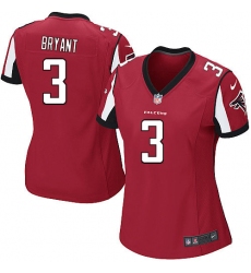 Women's Nike Atlanta Falcons #3 Matt Bryant Game Red Team Color NFL Jersey