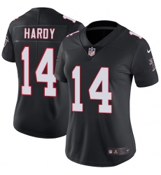 Women's Nike Atlanta Falcons #14 Justin Hardy Black Alternate Vapor Untouchable Limited Player NFL Jersey