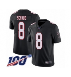 Men's Atlanta Falcons #8 Matt Schaub Black Alternate Vapor Untouchable Limited Player 100th Season Football Jersey