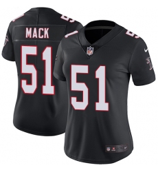 Women's Nike Atlanta Falcons #51 Alex Mack Black Alternate Vapor Untouchable Limited Player NFL Jersey