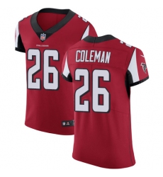 Men's Nike Atlanta Falcons #26 Tevin Coleman Red Team Color Vapor Untouchable Elite Player NFL Jersey