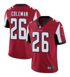Men's Nike Atlanta Falcons #26 Tevin Coleman Red Team Color Vapor Untouchable Limited Player NFL Jersey