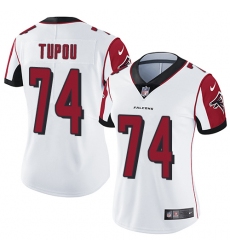 Women's Nike Atlanta Falcons #74 Tani Tupou White Vapor Untouchable Limited Player NFL Jersey