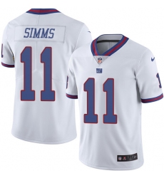 Men's Nike New York Giants #11 Phil Simms Limited White Rush Vapor Untouchable NFL Jersey