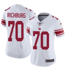 Women's Nike New York Giants #70 Weston Richburg White Vapor Untouchable Limited Player NFL Jersey