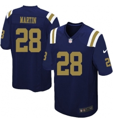 Youth Nike New York Jets #28 Curtis Martin Limited Navy Blue Alternate NFL Jersey