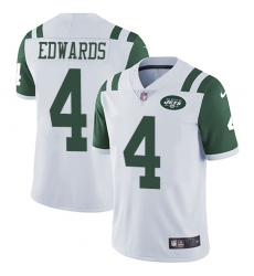 Youth Nike New York Jets #4 Lac Edwards White Vapor Untouchable Limited Player NFL Jersey