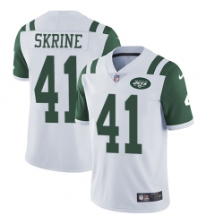 Men's Nike New York Jets #41 Buster Skrine White Vapor Untouchable Limited Player NFL Jersey