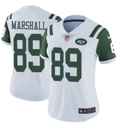Women's Nike New York Jets #89 Jalin Marshall White Vapor Untouchable Limited Player NFL Jersey