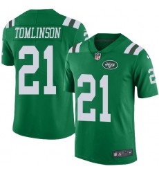 Men's Nike New York Jets #21 LaDainian Tomlinson Limited Green Rush Vapor Untouchable NFL Jersey
