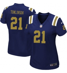Women's Nike New York Jets #21 LaDainian Tomlinson Limited Navy Blue Alternate NFL Jersey