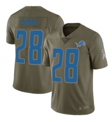 Men's Nike Detroit Lions #28 Quandre Diggs Limited Olive 2017 Salute to Service NFL Jersey