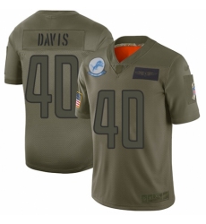 Men's Detroit Lions #40 Jarrad Davis Limited Camo 2019 Salute to Service Football Jersey