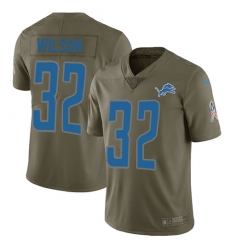 Men's Nike Detroit Lions #32 Tavon Wilson Limited Olive 2017 Salute to Service NFL Jersey
