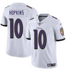 Men's Baltimore Ravens #10 DeAndre Hopkins White Vapor Limited Football Jersey